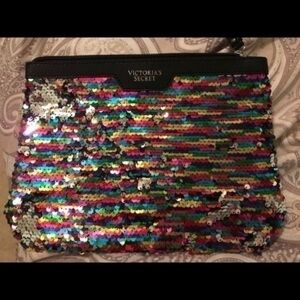 Victoria's Secret Colorful Sequin Cosmetic Bag​